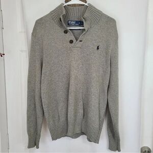 Ralph Lauren Men's quarter Button-Up Sweater
